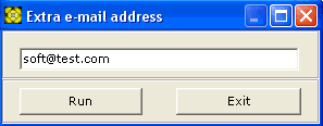 Additional E-Mail Address window screenshot