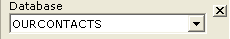 Database selection dropdown list