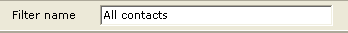 The Filter Name input field screenshot